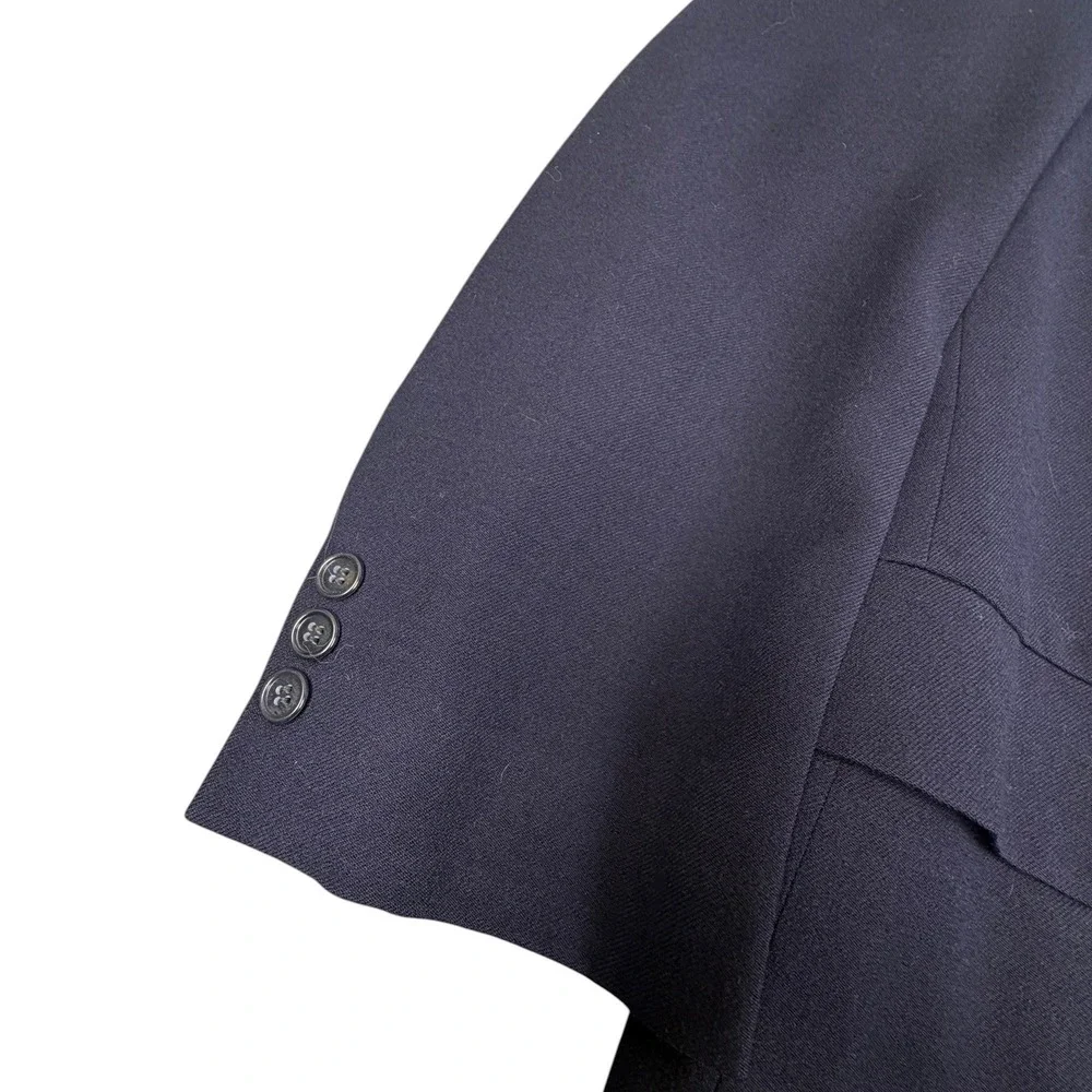 1950s Bond Clothes 34X31 2 piece suit Men Navy Blue Wool Professional